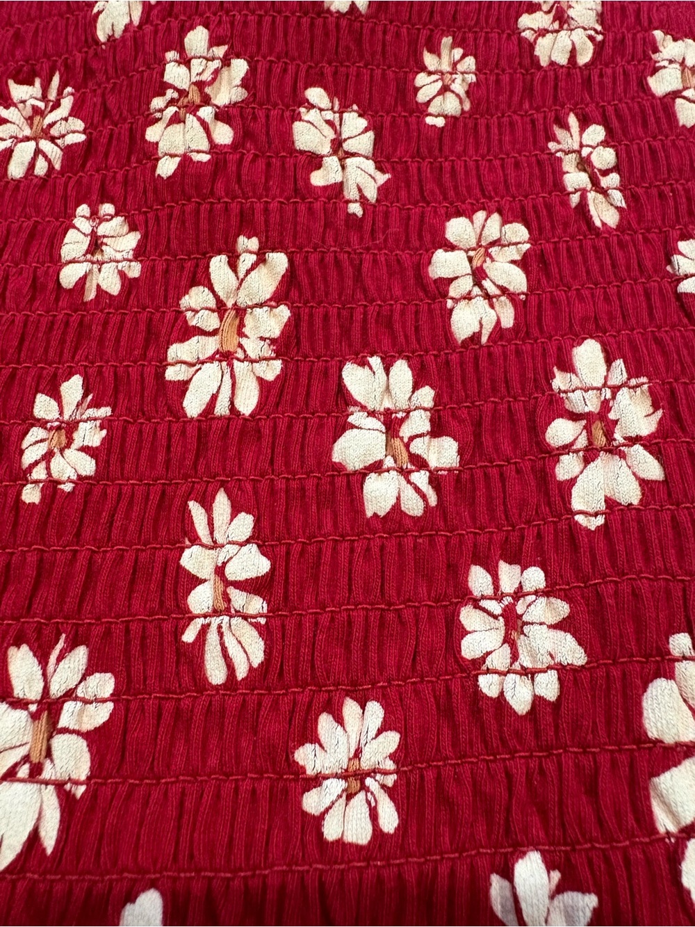 Hollister Red Smocked Tube Top - Picture 2 of 5